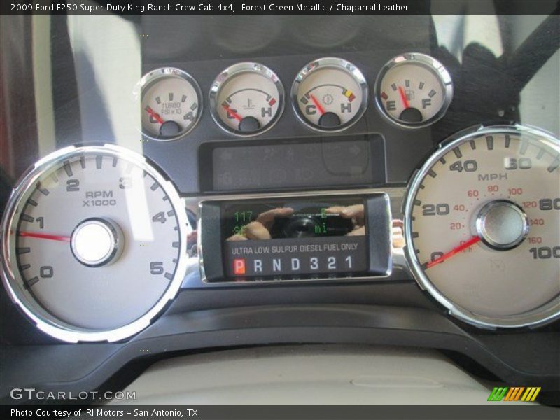 Forest Green Metallic / Chaparral Leather 2009 Ford F250 Super Duty King Ranch Crew Cab 4x4