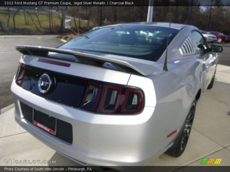 Ingot Silver Metallic / Charcoal Black 2013 Ford Mustang GT Premium Coupe