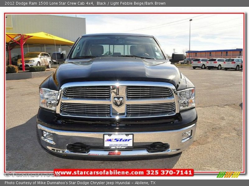 Black / Light Pebble Beige/Bark Brown 2012 Dodge Ram 1500 Lone Star Crew Cab 4x4