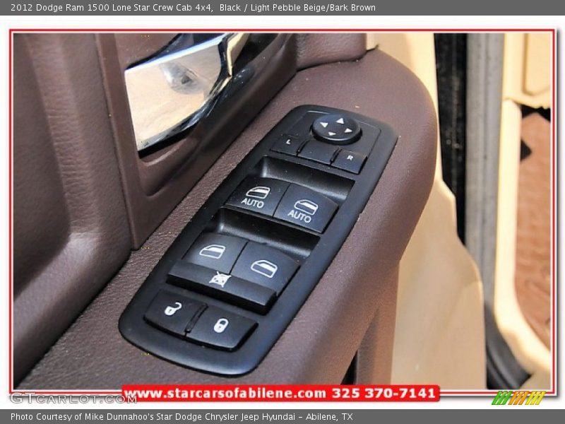 Black / Light Pebble Beige/Bark Brown 2012 Dodge Ram 1500 Lone Star Crew Cab 4x4