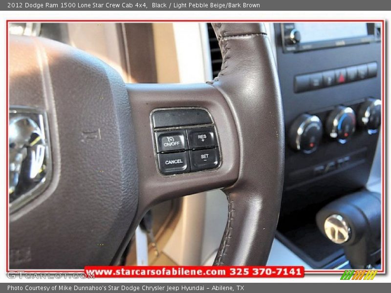 Black / Light Pebble Beige/Bark Brown 2012 Dodge Ram 1500 Lone Star Crew Cab 4x4