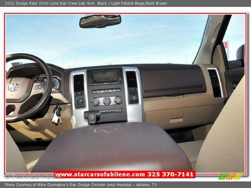 Black / Light Pebble Beige/Bark Brown 2012 Dodge Ram 1500 Lone Star Crew Cab 4x4