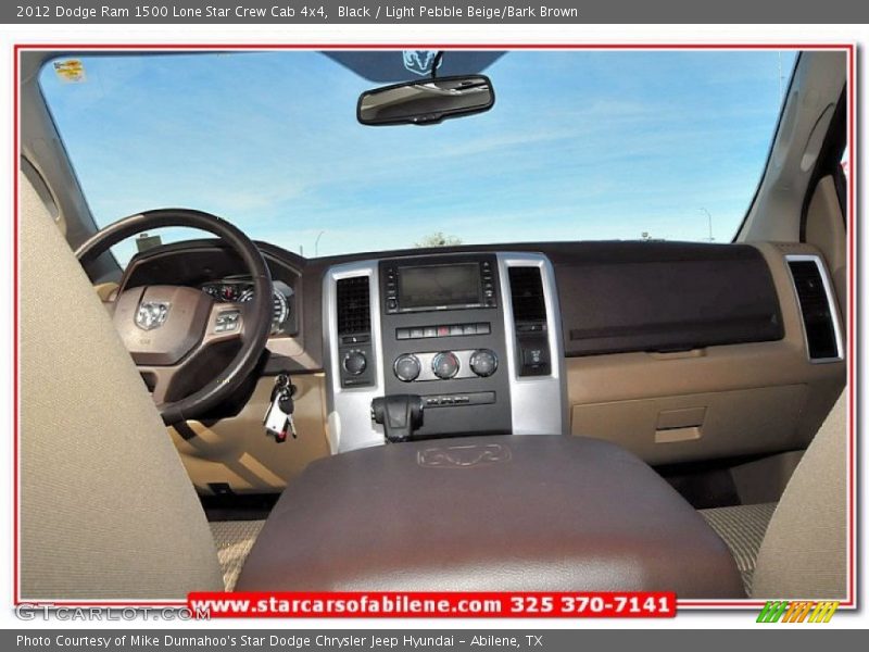 Black / Light Pebble Beige/Bark Brown 2012 Dodge Ram 1500 Lone Star Crew Cab 4x4