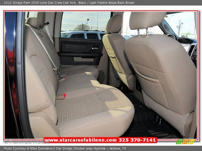 Black / Light Pebble Beige/Bark Brown 2012 Dodge Ram 1500 Lone Star Crew Cab 4x4