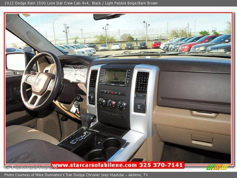 Black / Light Pebble Beige/Bark Brown 2012 Dodge Ram 1500 Lone Star Crew Cab 4x4