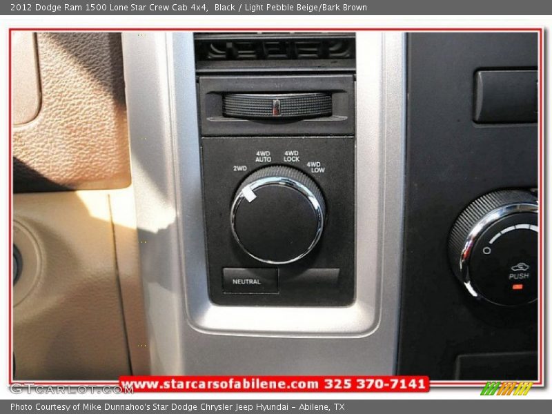 Black / Light Pebble Beige/Bark Brown 2012 Dodge Ram 1500 Lone Star Crew Cab 4x4