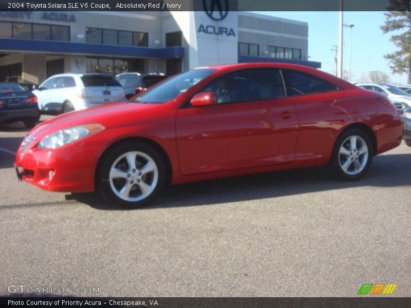 Absolutely Red / Ivory 2004 Toyota Solara SLE V6 Coupe