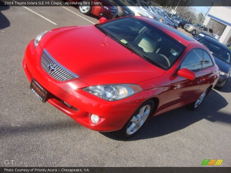 Absolutely Red / Ivory 2004 Toyota Solara SLE V6 Coupe