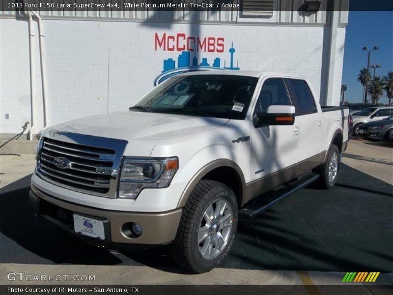 White Platinum Metallic Tri-Coat / Adobe 2013 Ford F150 Lariat SuperCrew 4x4