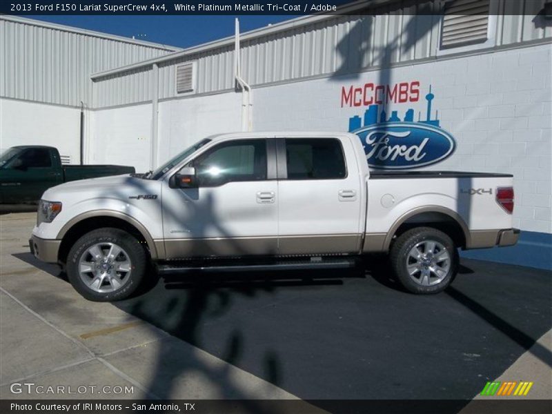 White Platinum Metallic Tri-Coat / Adobe 2013 Ford F150 Lariat SuperCrew 4x4