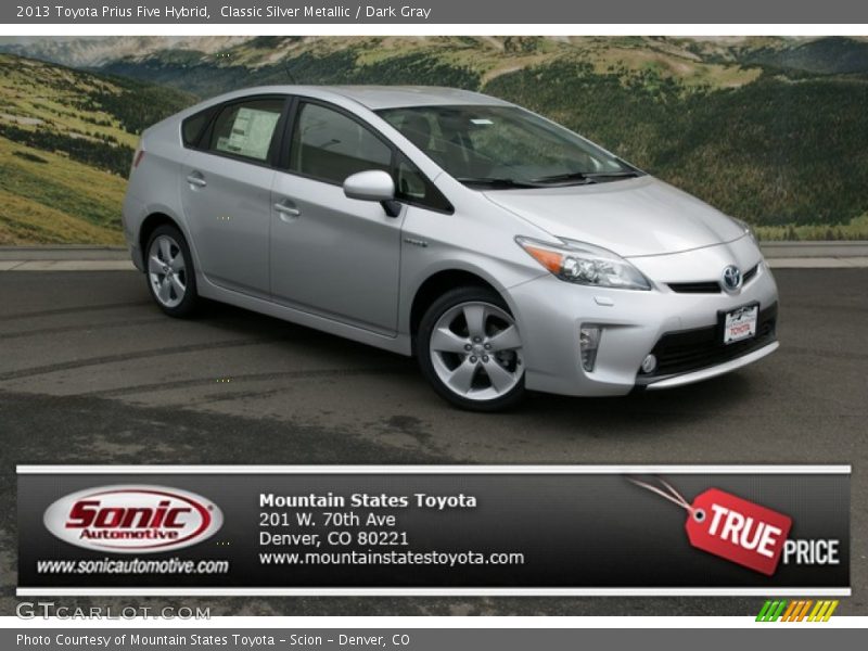 Classic Silver Metallic / Dark Gray 2013 Toyota Prius Five Hybrid