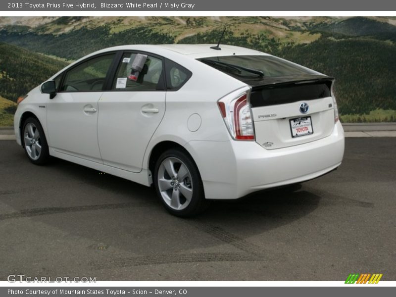 Blizzard White Pearl / Misty Gray 2013 Toyota Prius Five Hybrid