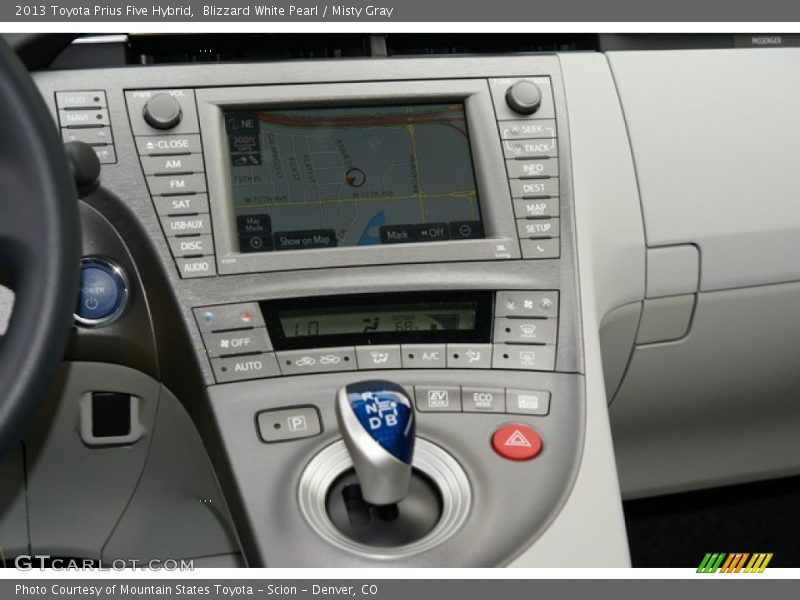 Blizzard White Pearl / Misty Gray 2013 Toyota Prius Five Hybrid