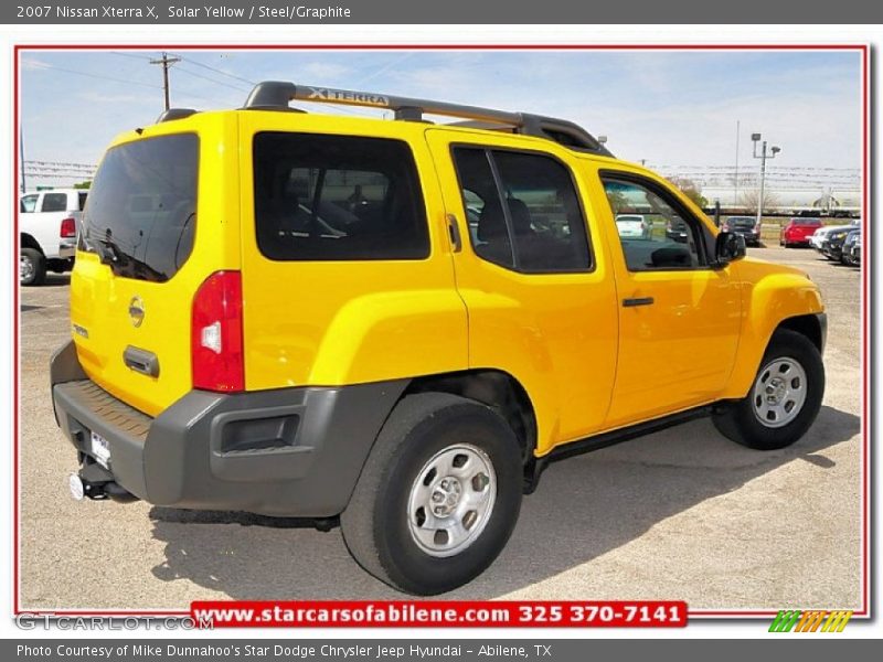 Solar Yellow / Steel/Graphite 2007 Nissan Xterra X