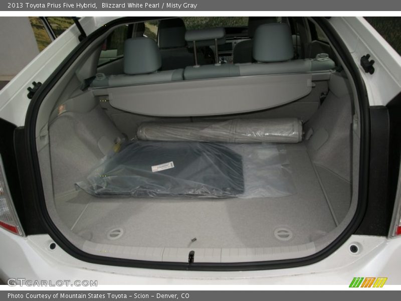 Blizzard White Pearl / Misty Gray 2013 Toyota Prius Five Hybrid