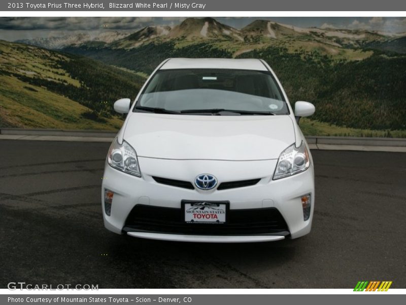 Blizzard White Pearl / Misty Gray 2013 Toyota Prius Three Hybrid