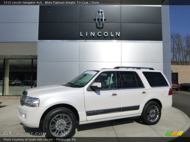 White Platinum Metallic Tri-Coat / Stone 2010 Lincoln Navigator 4x4