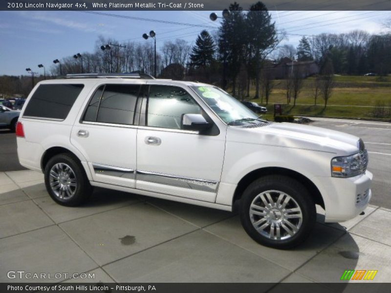 White Platinum Metallic Tri-Coat / Stone 2010 Lincoln Navigator 4x4