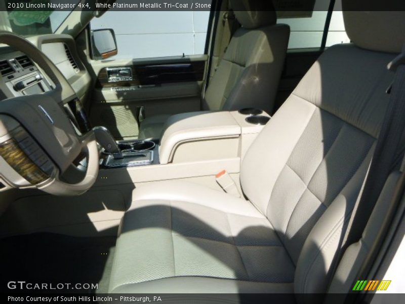White Platinum Metallic Tri-Coat / Stone 2010 Lincoln Navigator 4x4