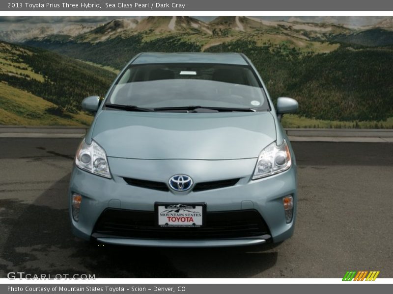 Sea Glass Pearl / Dark Gray 2013 Toyota Prius Three Hybrid