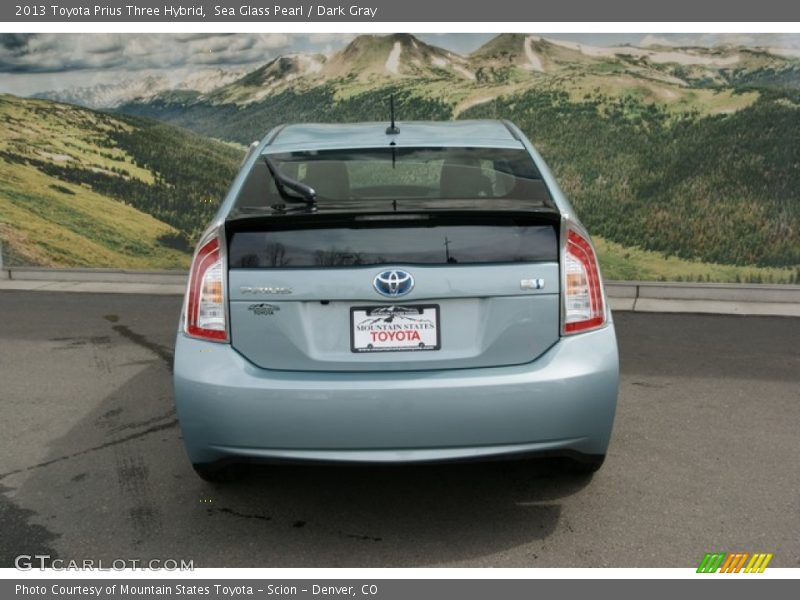 Sea Glass Pearl / Dark Gray 2013 Toyota Prius Three Hybrid