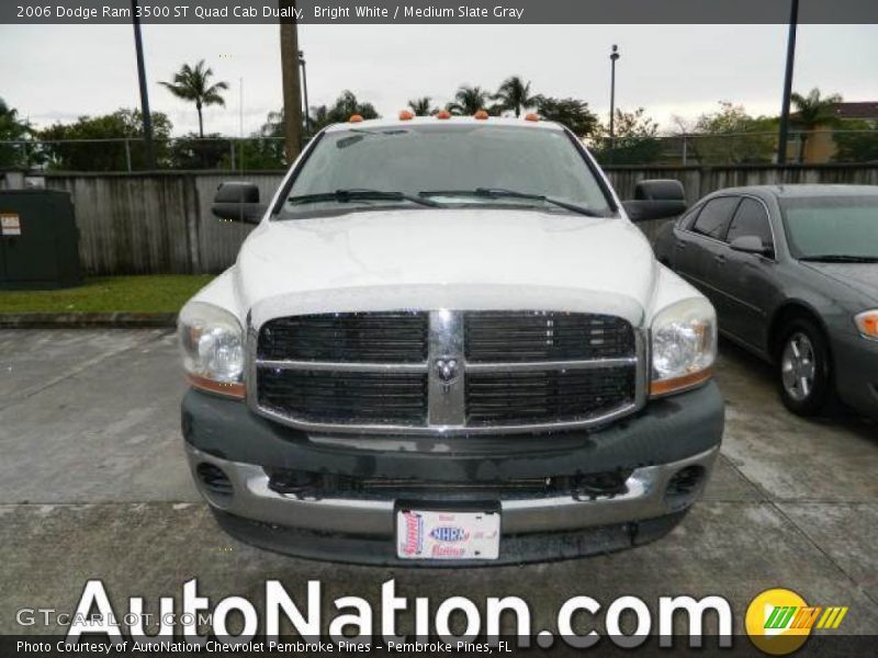 Bright White / Medium Slate Gray 2006 Dodge Ram 3500 ST Quad Cab Dually