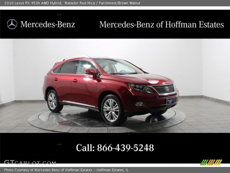 Matador Red Mica / Parchment/Brown Walnut 2010 Lexus RX 450h AWD Hybrid