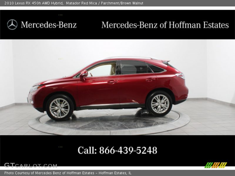 Matador Red Mica / Parchment/Brown Walnut 2010 Lexus RX 450h AWD Hybrid