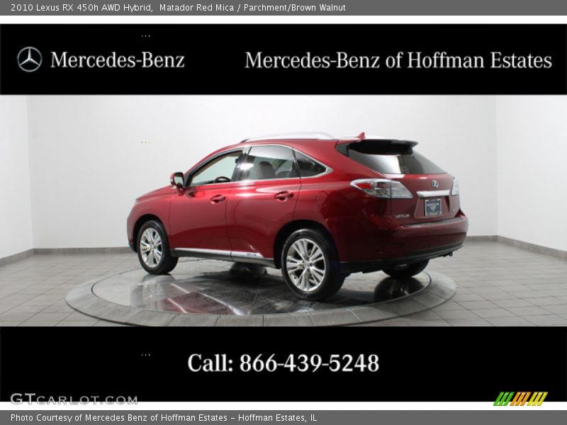 Matador Red Mica / Parchment/Brown Walnut 2010 Lexus RX 450h AWD Hybrid