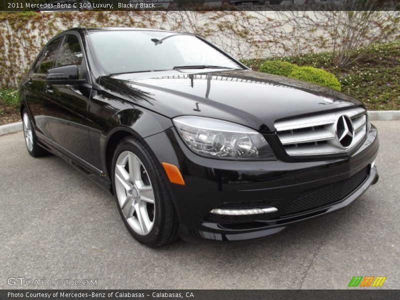 Black / Black 2011 Mercedes-Benz C 300 Luxury
