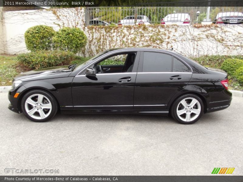 Black / Black 2011 Mercedes-Benz C 300 Luxury