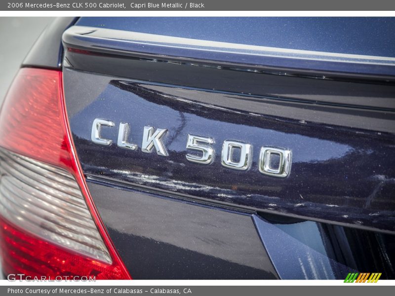 Capri Blue Metallic / Black 2006 Mercedes-Benz CLK 500 Cabriolet