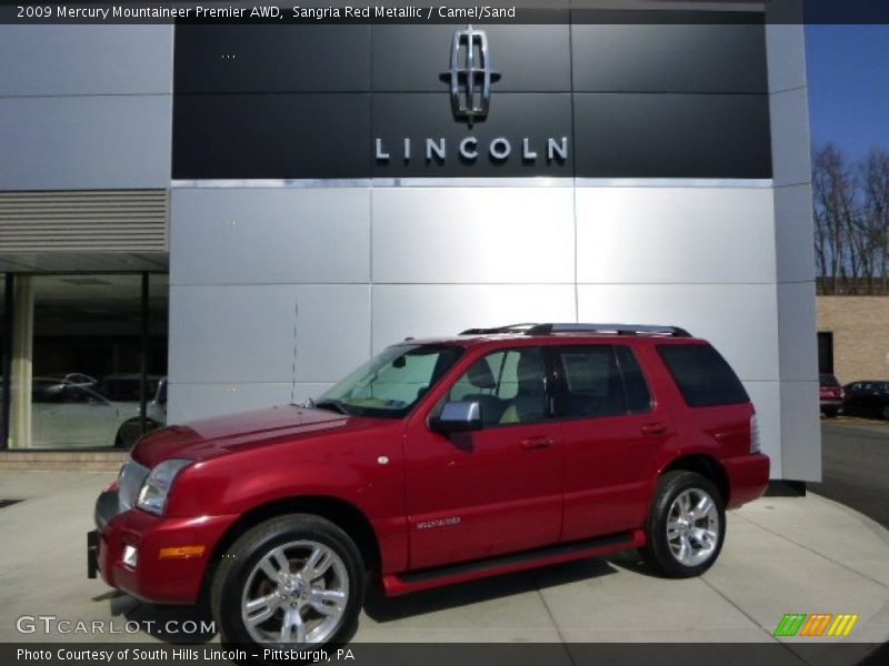 Sangria Red Metallic / Camel/Sand 2009 Mercury Mountaineer Premier AWD