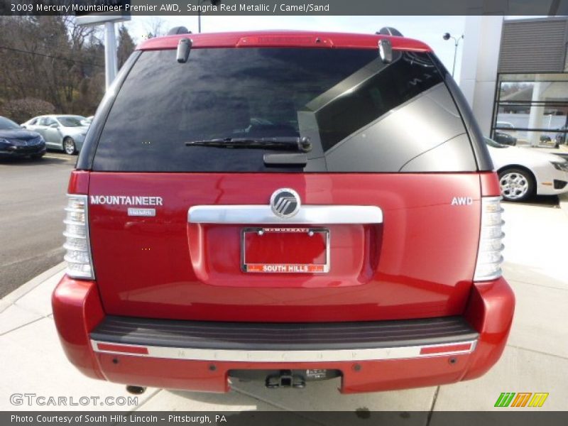 Sangria Red Metallic / Camel/Sand 2009 Mercury Mountaineer Premier AWD