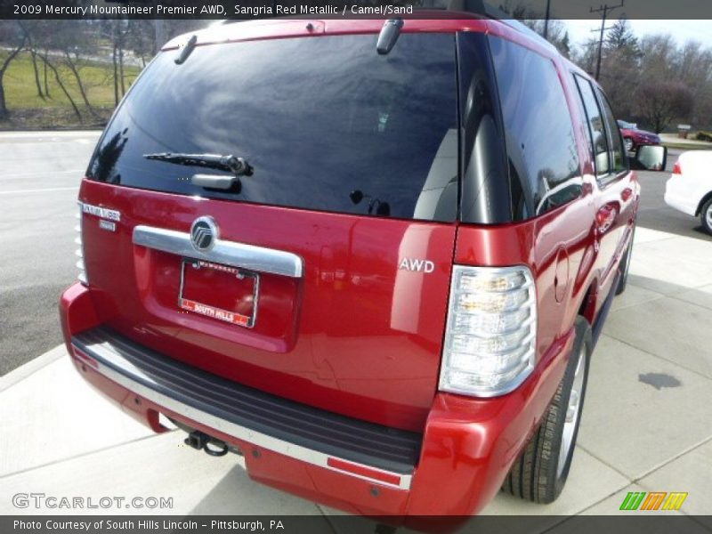 Sangria Red Metallic / Camel/Sand 2009 Mercury Mountaineer Premier AWD