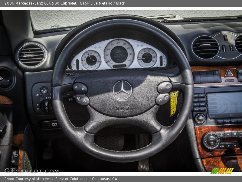 Capri Blue Metallic / Black 2006 Mercedes-Benz CLK 500 Cabriolet