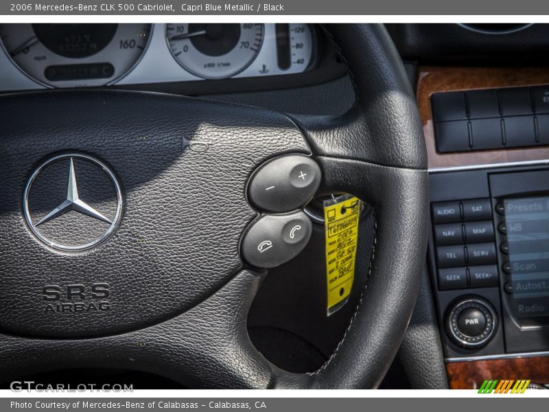 Capri Blue Metallic / Black 2006 Mercedes-Benz CLK 500 Cabriolet
