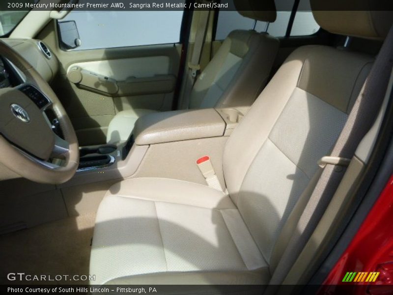Sangria Red Metallic / Camel/Sand 2009 Mercury Mountaineer Premier AWD