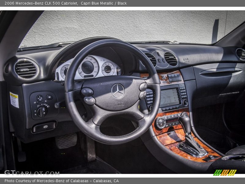 Capri Blue Metallic / Black 2006 Mercedes-Benz CLK 500 Cabriolet