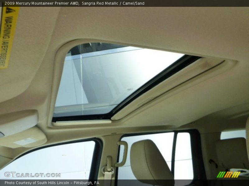 Sangria Red Metallic / Camel/Sand 2009 Mercury Mountaineer Premier AWD