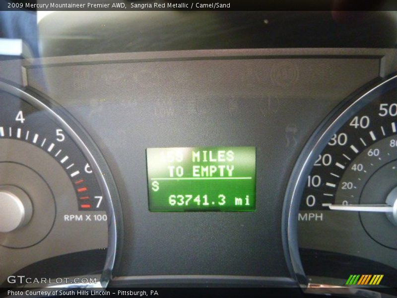 Sangria Red Metallic / Camel/Sand 2009 Mercury Mountaineer Premier AWD