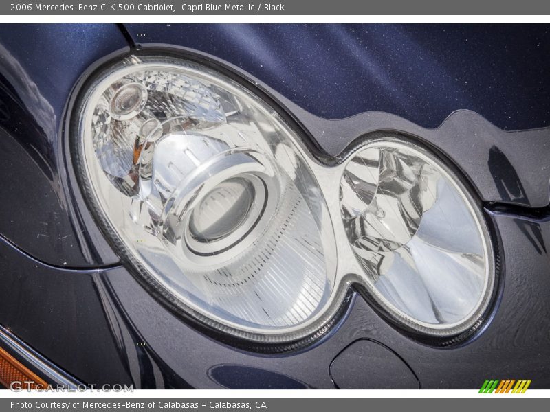 Capri Blue Metallic / Black 2006 Mercedes-Benz CLK 500 Cabriolet