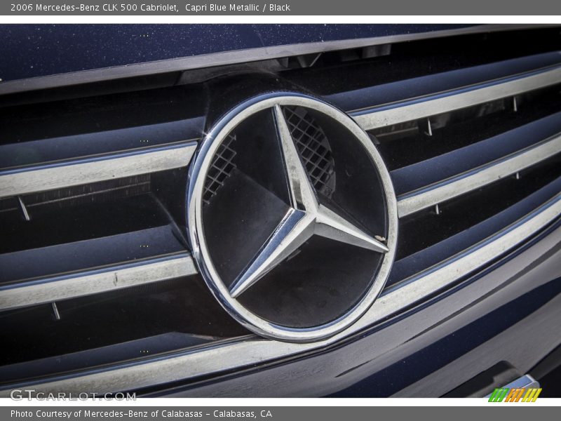 Capri Blue Metallic / Black 2006 Mercedes-Benz CLK 500 Cabriolet