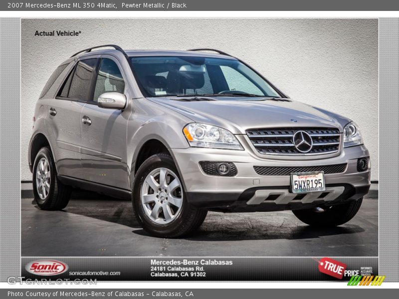 Pewter Metallic / Black 2007 Mercedes-Benz ML 350 4Matic