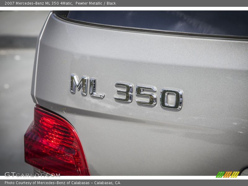 Pewter Metallic / Black 2007 Mercedes-Benz ML 350 4Matic