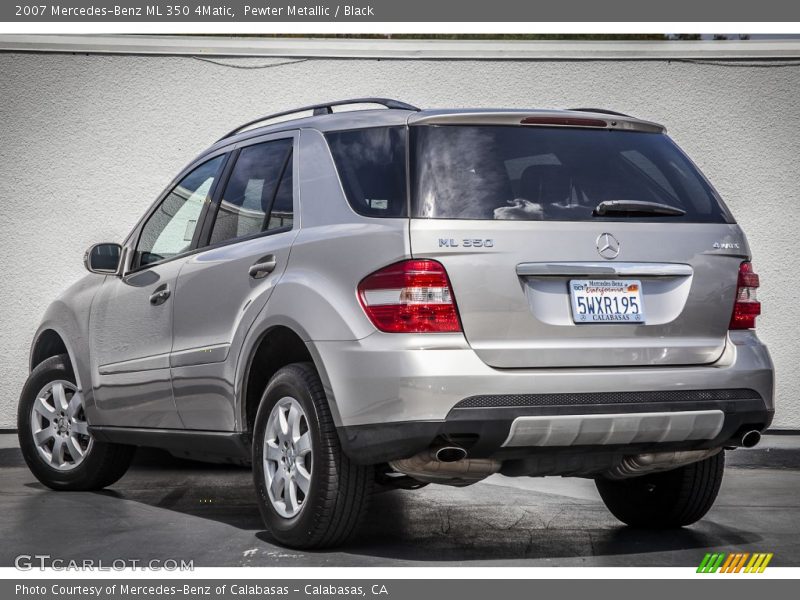 Pewter Metallic / Black 2007 Mercedes-Benz ML 350 4Matic