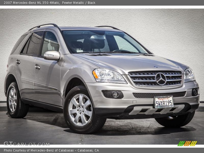 Pewter Metallic / Black 2007 Mercedes-Benz ML 350 4Matic