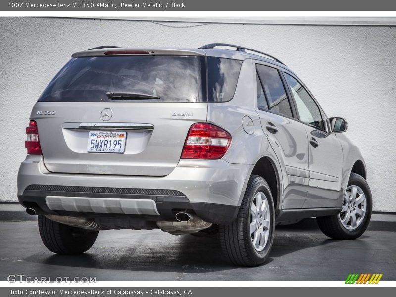 Pewter Metallic / Black 2007 Mercedes-Benz ML 350 4Matic