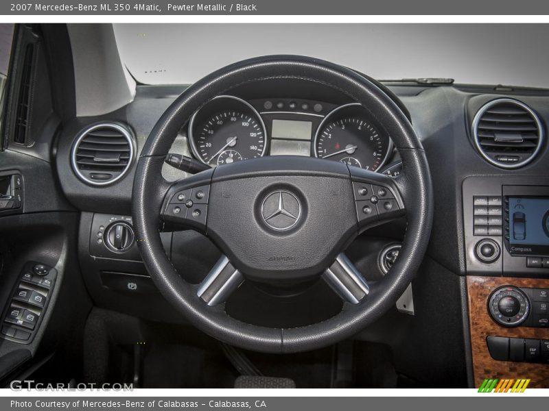 Pewter Metallic / Black 2007 Mercedes-Benz ML 350 4Matic