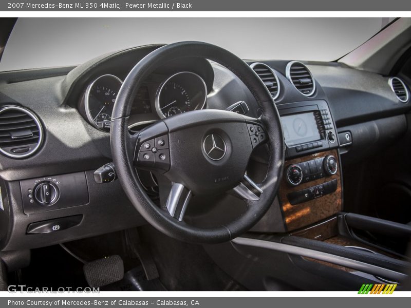 Pewter Metallic / Black 2007 Mercedes-Benz ML 350 4Matic